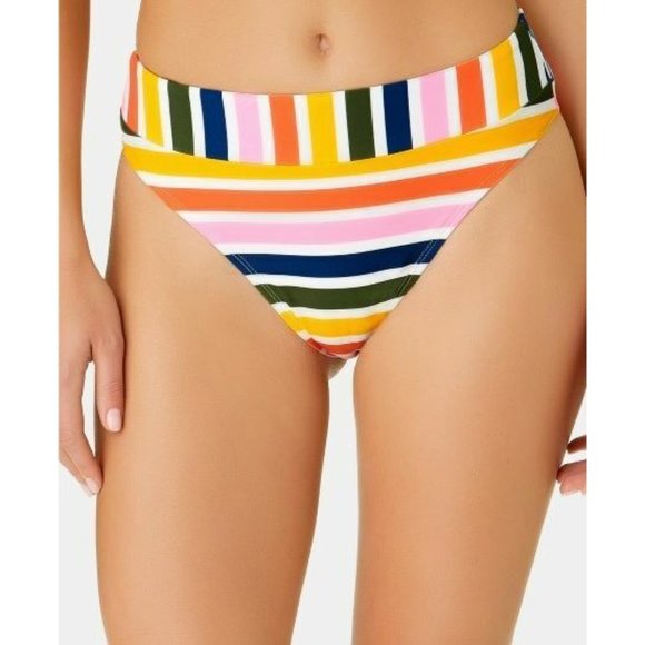 California Waves-Baha Striped Knot Bralette Bikini Set, Multi-Color, Medium, NWT - Picture 4 of 5